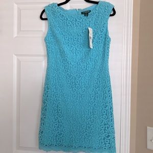 Classy blue petite Lauren by Ralph Lauren dress